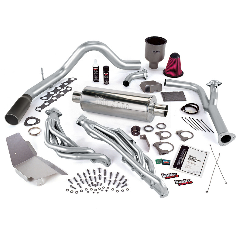 Banks Power 99-04 Ford 6.8L Truck EGR-Late Cat PowerPack System - SS Single Exhaust w/ Black Tip - 49132-B