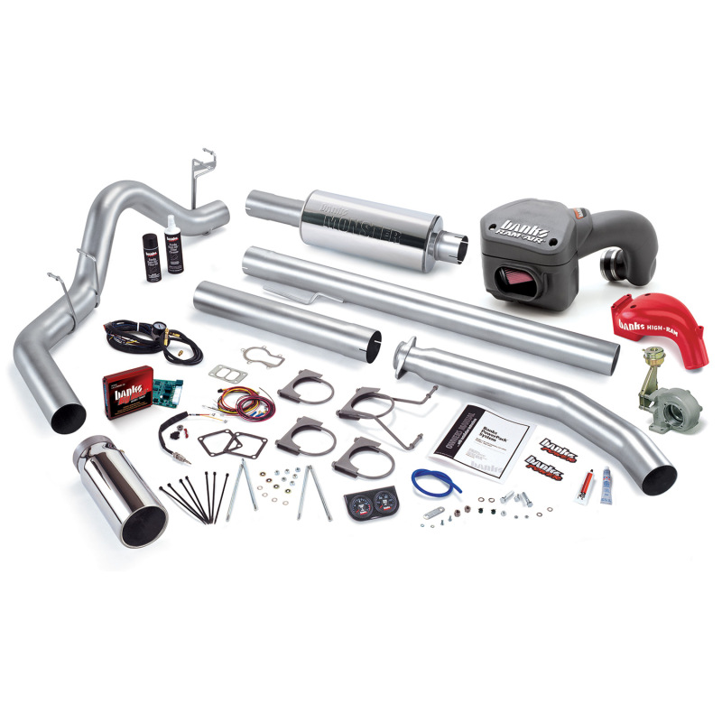 Banks Power 01 Dodge 5.9L 245Hp Ext Cab PowerPack System - SS Single Exhaust w/ Chrome Tip - 49394