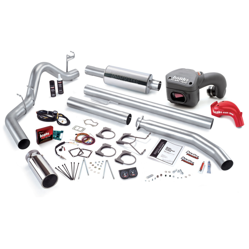 Banks Power 02 Dodge 5.9L 235Hp Ext Cab PowerPack System - SS Single Exhaust w/ Chrome Tip - 49397