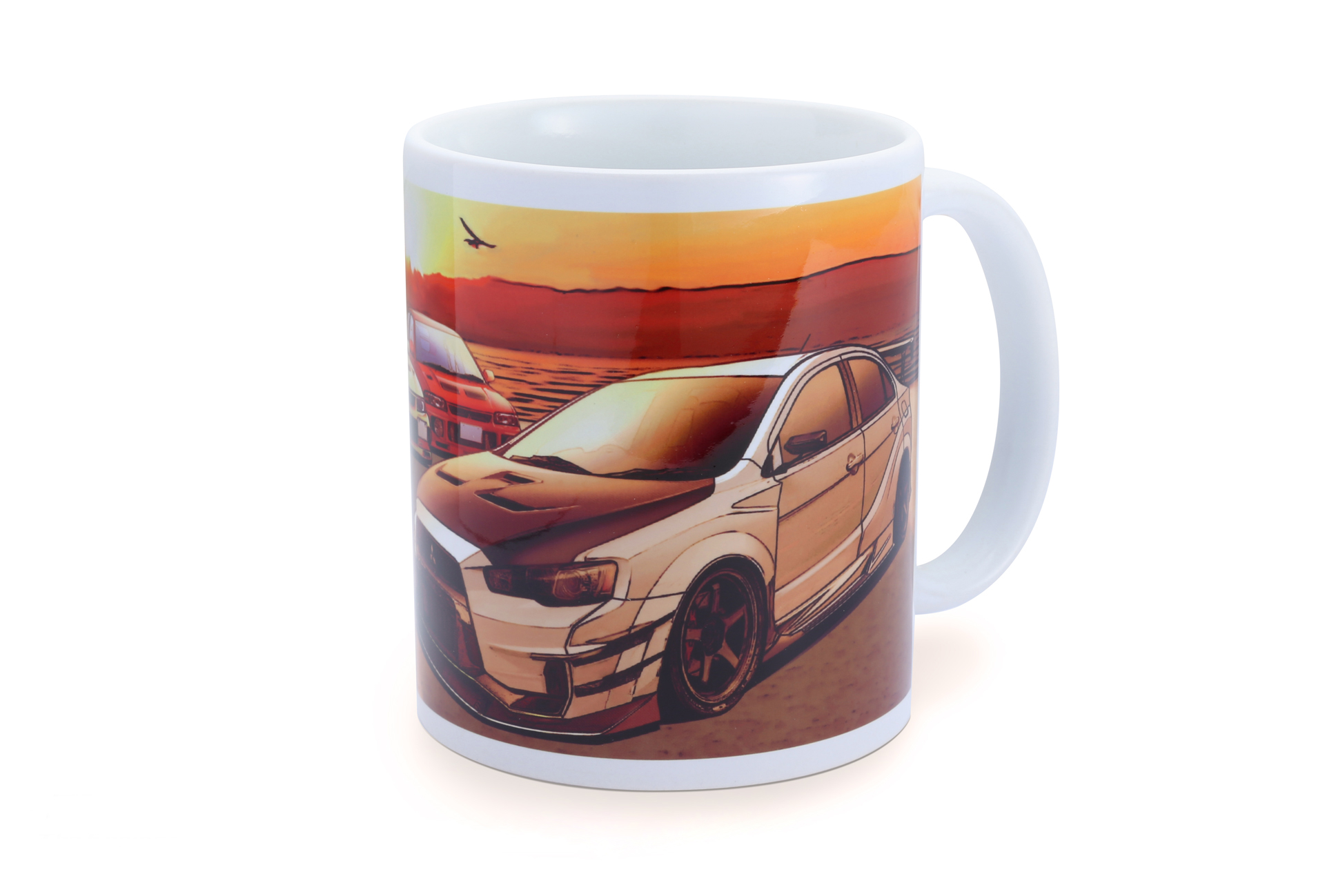 Tomei MUG WHITE EVO SUNSET LAKE KAWAGUCHI Universal