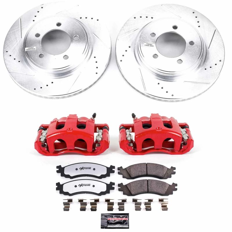 Power Stop 06-10 Mercury Mountaineer Front Z36 Truck & Tow Kit w/Cals - KC1441-36