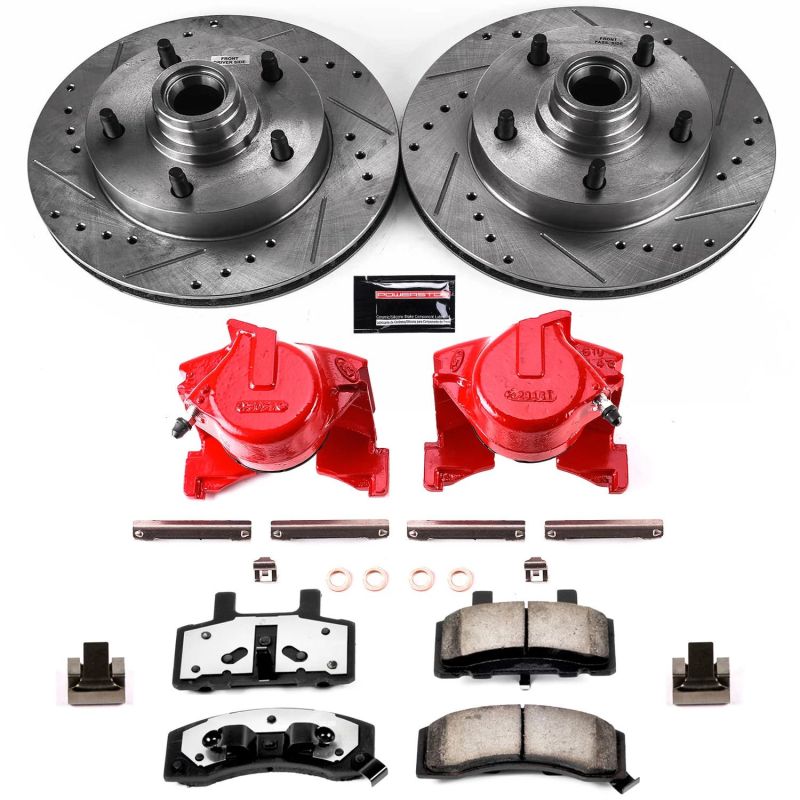 Power Stop 87-93 Ford F-150 Front Z36 Truck & Tow Kit w/Cals - KC1766-36
