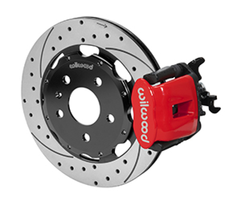 Wilwood 03-08 Audi A4 Caliper-Combination Parking Brake Rear 12.19 Rotor - Red - 140-14591-DR