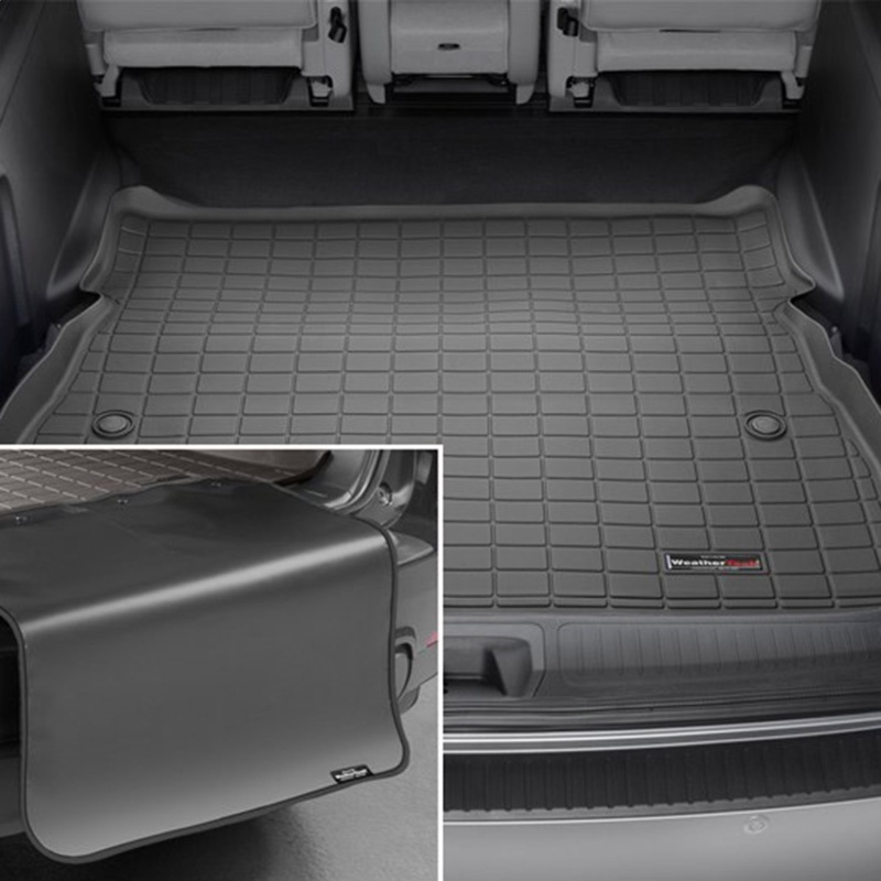 WeatherTech 19-22 Jeep Cherokee (Crgo FL on High) Seatback Cargo Liner HP w/Bumper Protector - Black - 401511IMSK