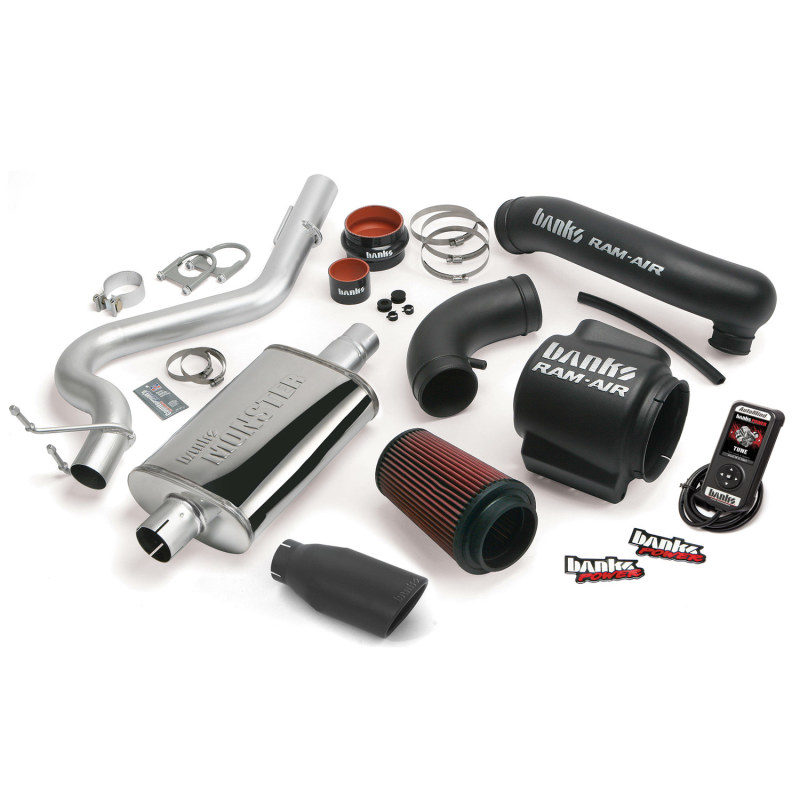 Banks Power 00-03 Jeep 4.0L Wrangler Stinger System - SS Single Exhaust w/ Black Tip - 51332-B