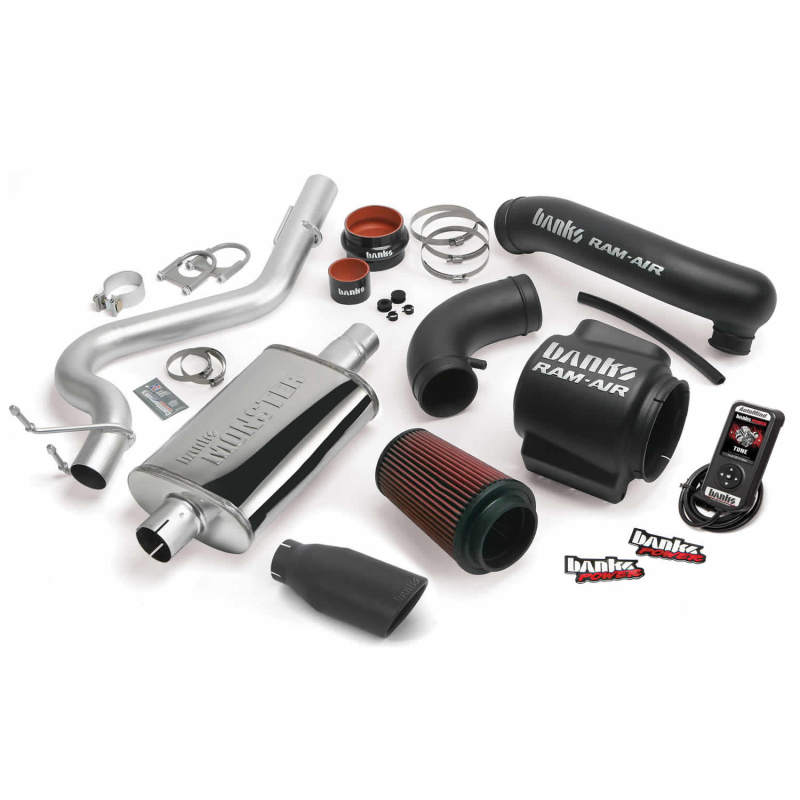 Banks Power 04-06 Jeep 4.0L Wrangler Stinger System - SS Single Exhaust w/ Black Tip - 51334-B