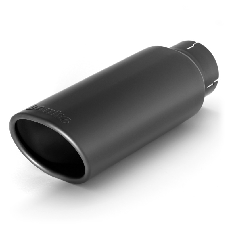 Banks Power Tailpipe Tip Kit - SS Obround Angle Cut - Black - 3in Tube - 3.75in X 4.5in X 11.5in - 52909