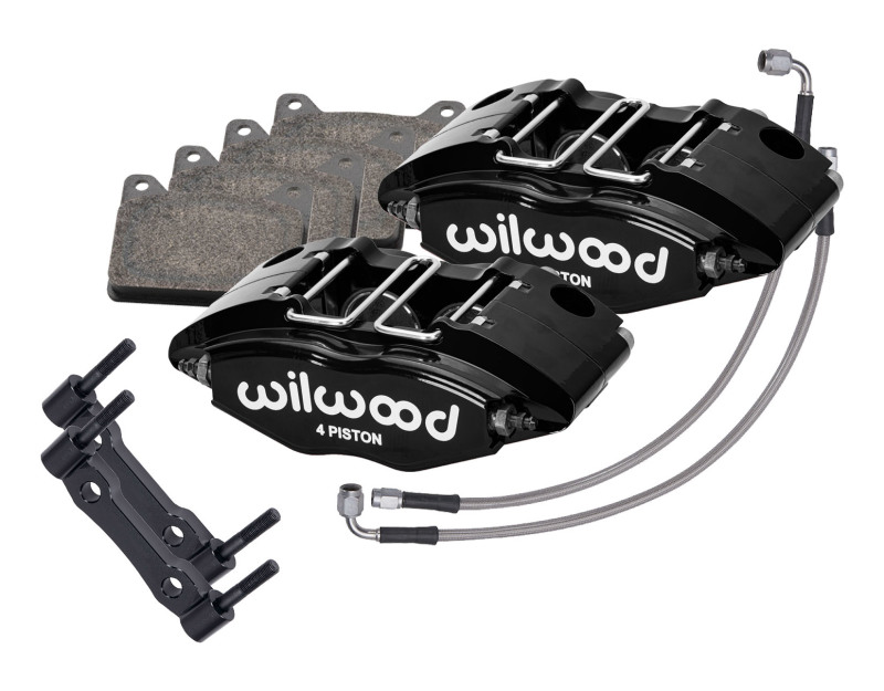 Wilwood 69-74 Porsche 911 Front Powerlite Caliper Kit 3in MT - Black - 140-17019