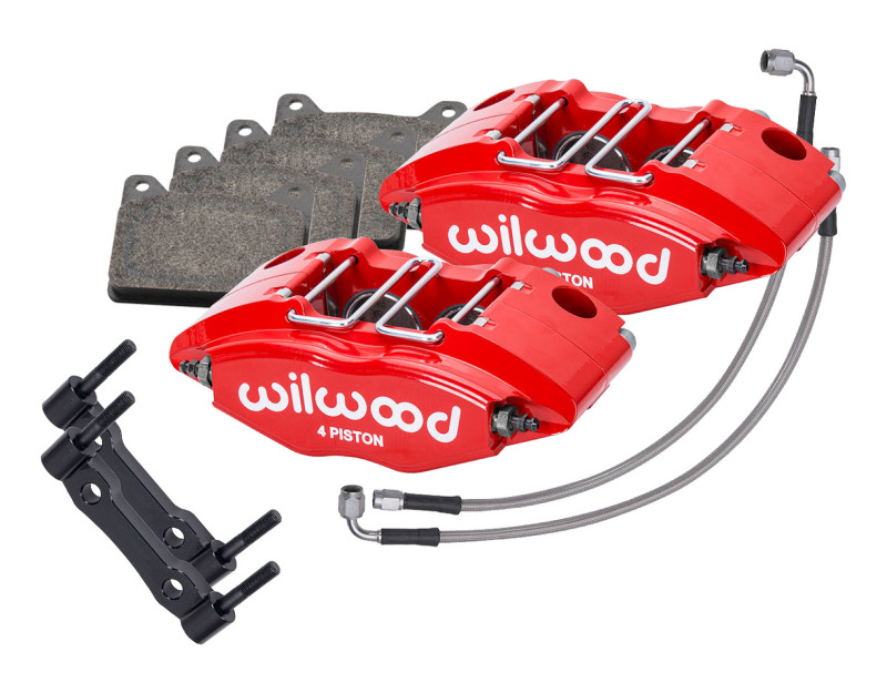 Wilwood 69-74 Porsche 911 Front Powerlite Caliper Kit 3in MT - Red - 140-17019-R