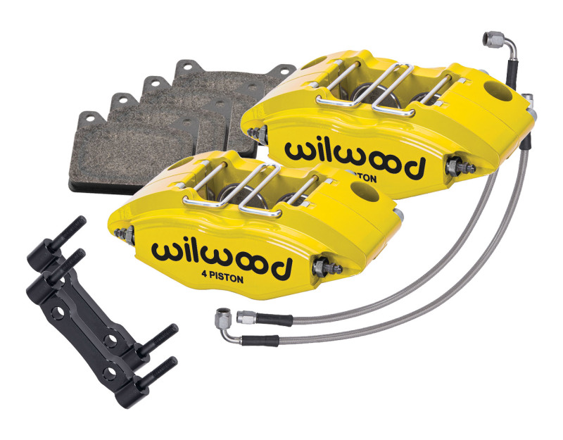 Wilwood 69-74 Porsche 911 Front Powerlite Caliper Kit 3in MT - Yellow - 140-17019-Y