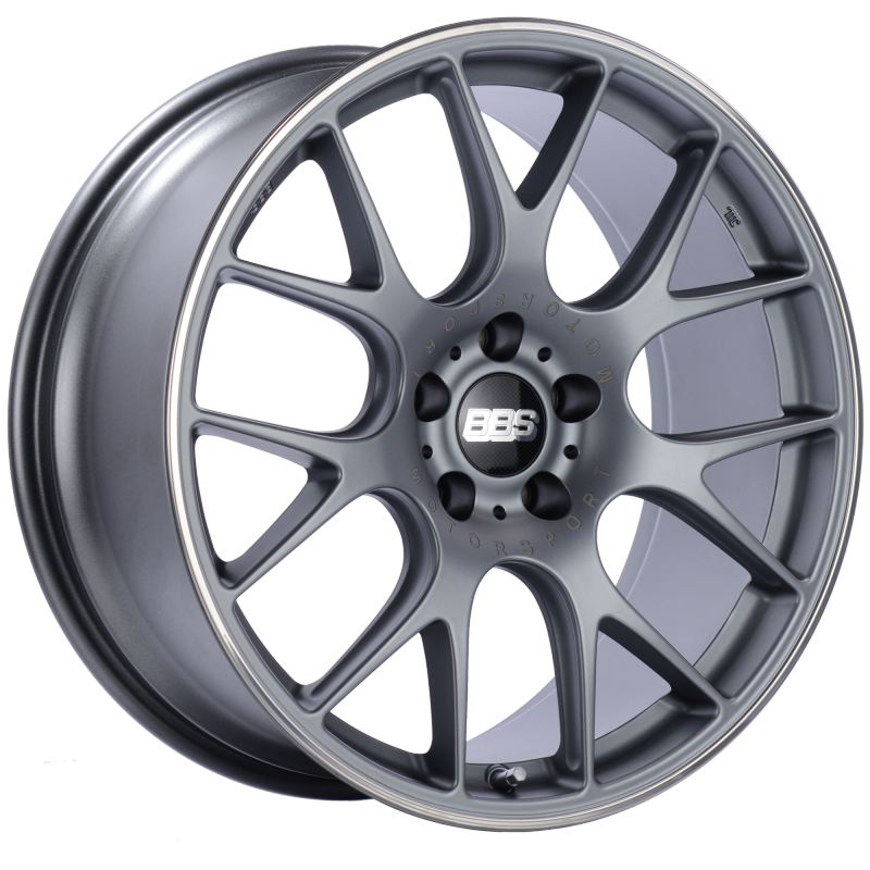 BBS CH-R 20x9 5x112 ET25 Satin Titanium Polished Rim Protector Wheel -82mm PFS/Clip Required - CH102TIPO