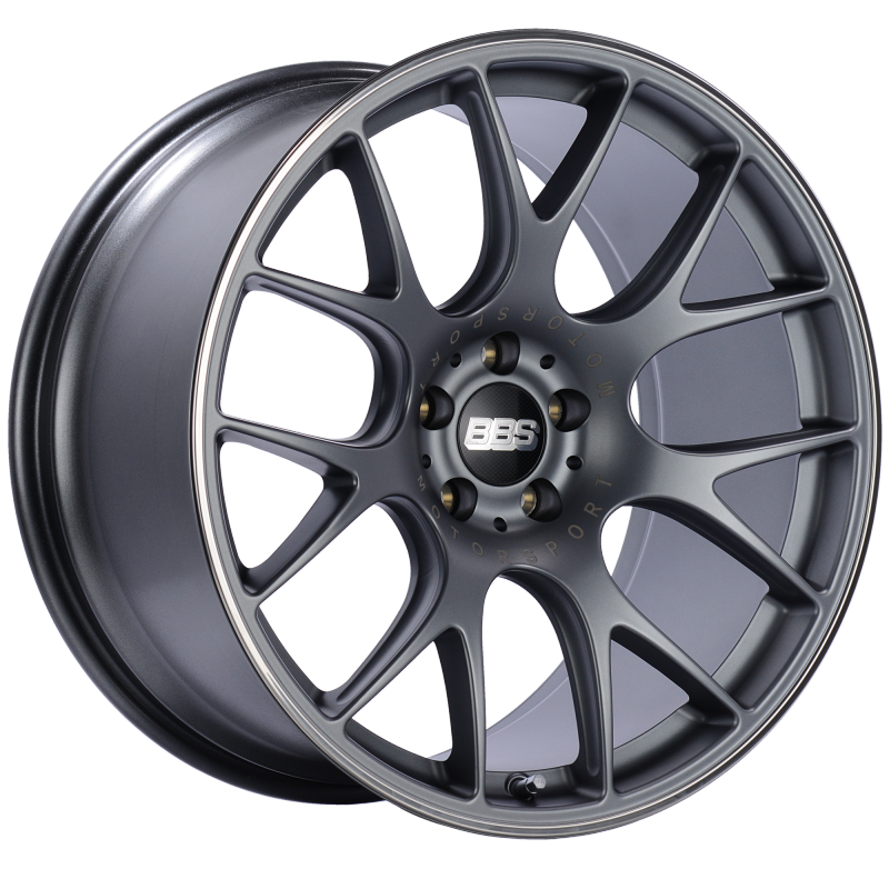 BBS CH-R 20x10.5 5x112 ET25 Satin Titanium Polished Rim Protector Wheel -82mm PFS/Clip Required - CH103TIPO