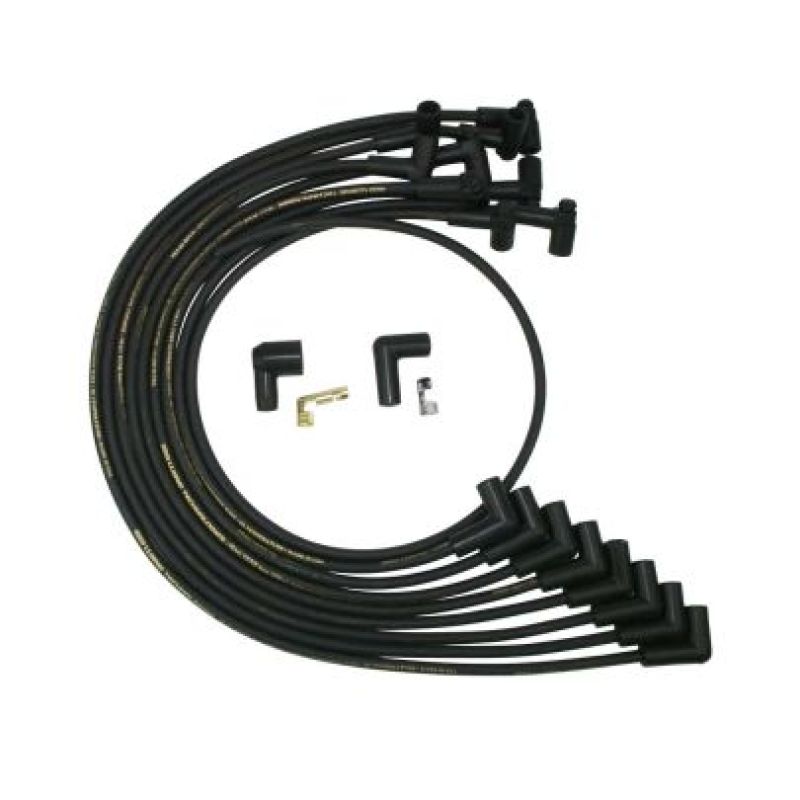 Moroso Chevrolet Small Block HEI Over V/C Unsleeved 90 Degree Mag Tune Ignition Wire Set - Black - 9862M