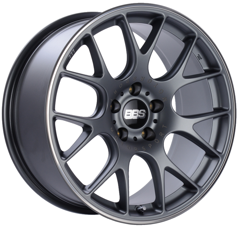 BBS CH-R 19x9.5 5x120 ET35 Satin Titanium Polished Rim Protector Wheel -82mm PFS/Clip Required - CH106TIPO