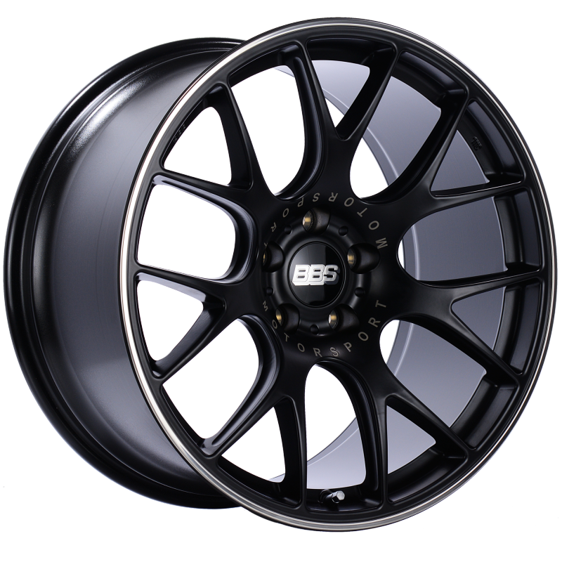 BBS CH-R 20x10.5 5x115 ET25 CB71.4 Satin Black Polished Rim Protector Wheel - CH116BPO