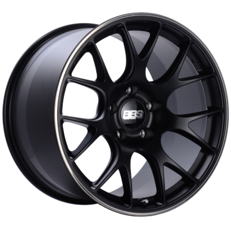 BBS CH-R 20x8 5x120 ET36 Satin Black Polished Rim Protector Wheel -82mm PFS/Clip Required - CH134BPO