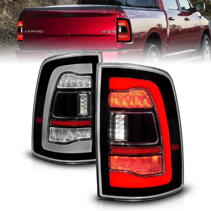 ANZO 09-18 Dodge Ram 1500 Sequential LED Taillights Black - 311469