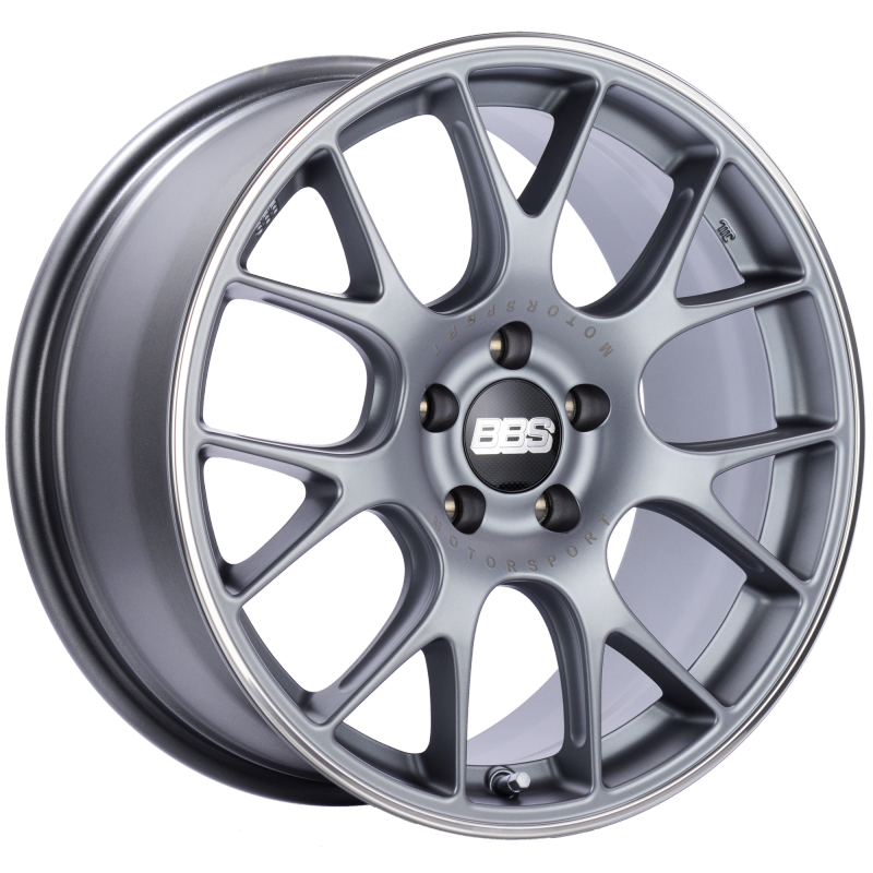 BBS CH-R 18x8.5 5x112 ET38 Satin Titanium Polished Rim Protector Wheel -82mm PFS/Clip Required - CH146TIPO