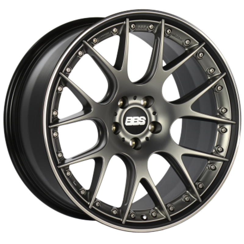 BBS CH-RII 21x9.5 5x112 ET33 Satin Platinum Center Blk Lip w/Etching SS Rim Prot Wheel -82mm PFS Req - CH602PBPO-MTSP