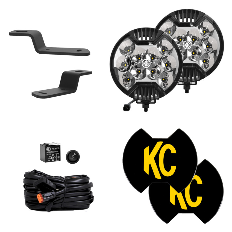 KC HiLiTES 21+ Ford Bronco SlimLite LED 2-Light System Ditch Light Kit - 97161