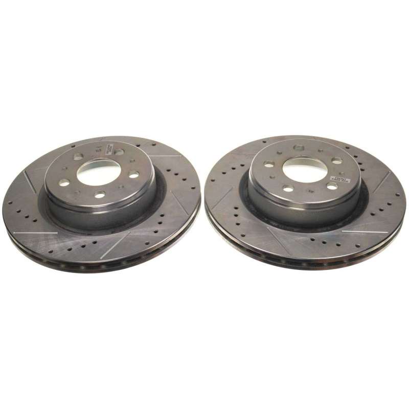 Power Stop 17-21 Tesla 3 Front Drilled & Slotted Rotor (Pair) - AR84006XPR