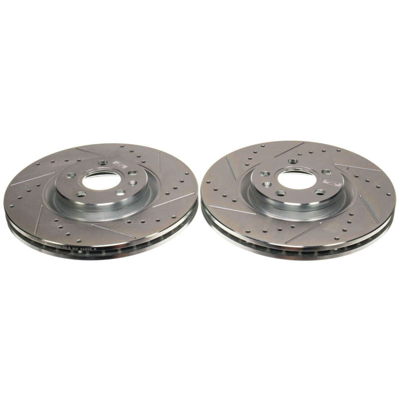 Power Stop 18-21 Volvo XC60 Front Drilled & Slotted Rotor (Pair) - EBR1699XPR
