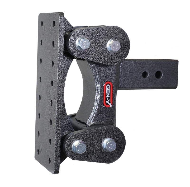 Gen-Y The Boss Torsion-Flex Pintle Plate 3in Shank 6.5in Drop 2400lb TW 21K Hitch - GH-1801