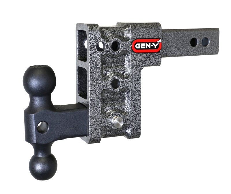 Gen-Y Mega Duty 2in Shank 5in Drop 1500lb TW 10K Hitch w/GH-031 Dual-Ball - GH-313