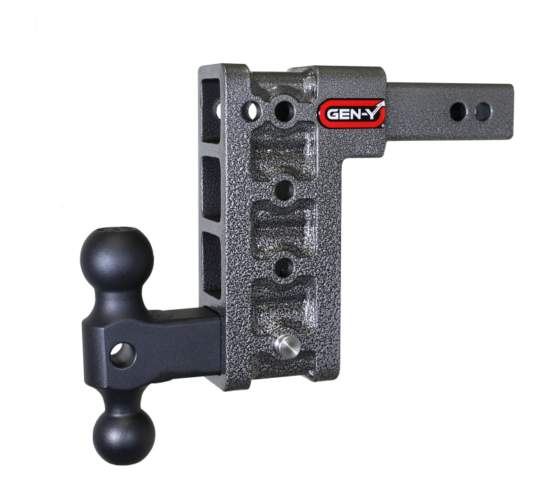 Gen-Y Mega Duty 2in Shank 7.5in Drop 1500lb TW 10K Hitch w/GH-031 Dual-Ball - GH-314