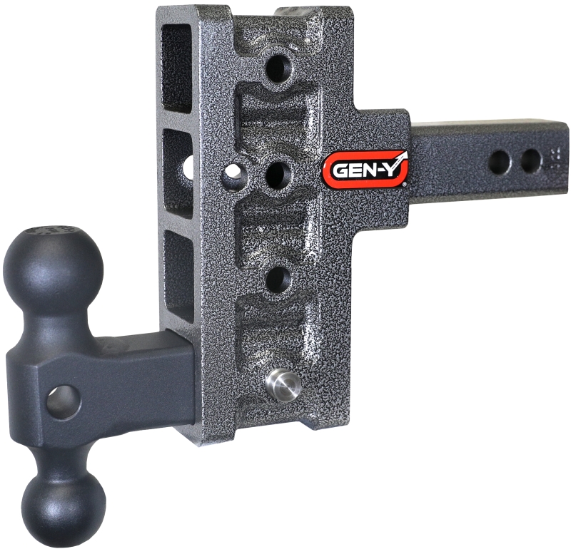 Gen-Y Mega Duty 2in Shank 5in Offset Drop 1500lb TW 10K Hitch w/GH-031 Dual-Ball - GH-414