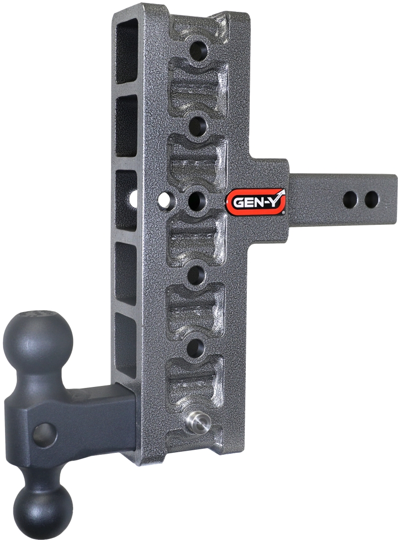 Gen-Y Mega Duty 2in Shank 7.5in Offset Drop 1500lb TW 10K Hitch w/GH-031 Dual-Ball - GH-416