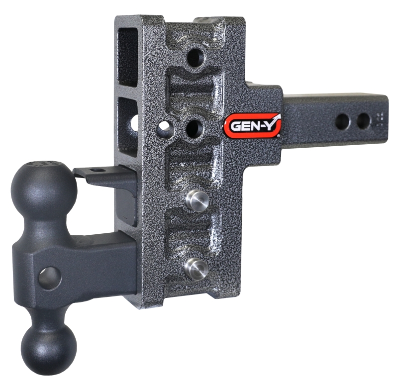 Gen-Y Mega Duty 2in Shank 5in Offset Drop 10K Hitch w/GH-031 Dual-Ball/GH-032 Pintle Lock - GH-424