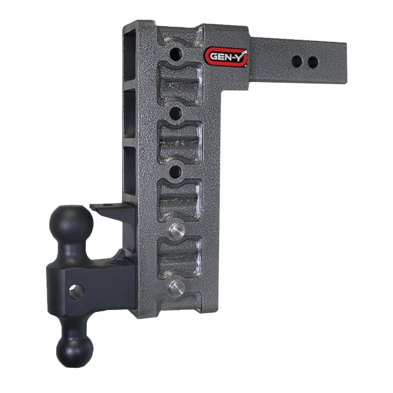 Gen-Y Mega Duty 2.5in Shank 12in Drop 3K TW 21K Hitch w/GH-061 Dual-Ball/GH-062 Pintle Lock - GH-625