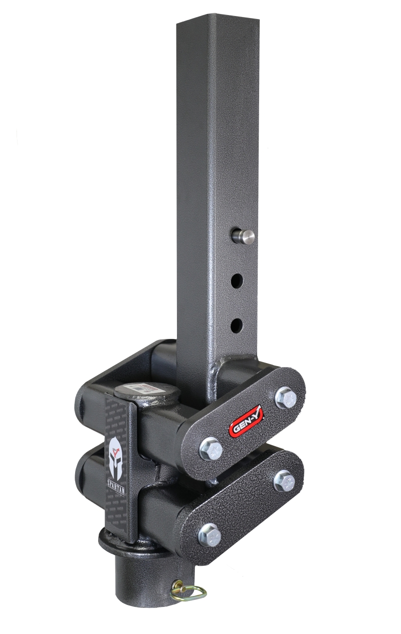 Gen-Y Spartan Torsion-Flex 5in Offset 4in SQ Tube Gooseneck 3in Coupler Standard Height - GH-7095