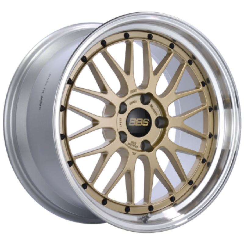 BBS LM 18x9.5 5x114.3 ET38 Gold Center Diamond Cut Lip Wheel -82mm PFS Req (S/O No Cancel) - LM115GPK