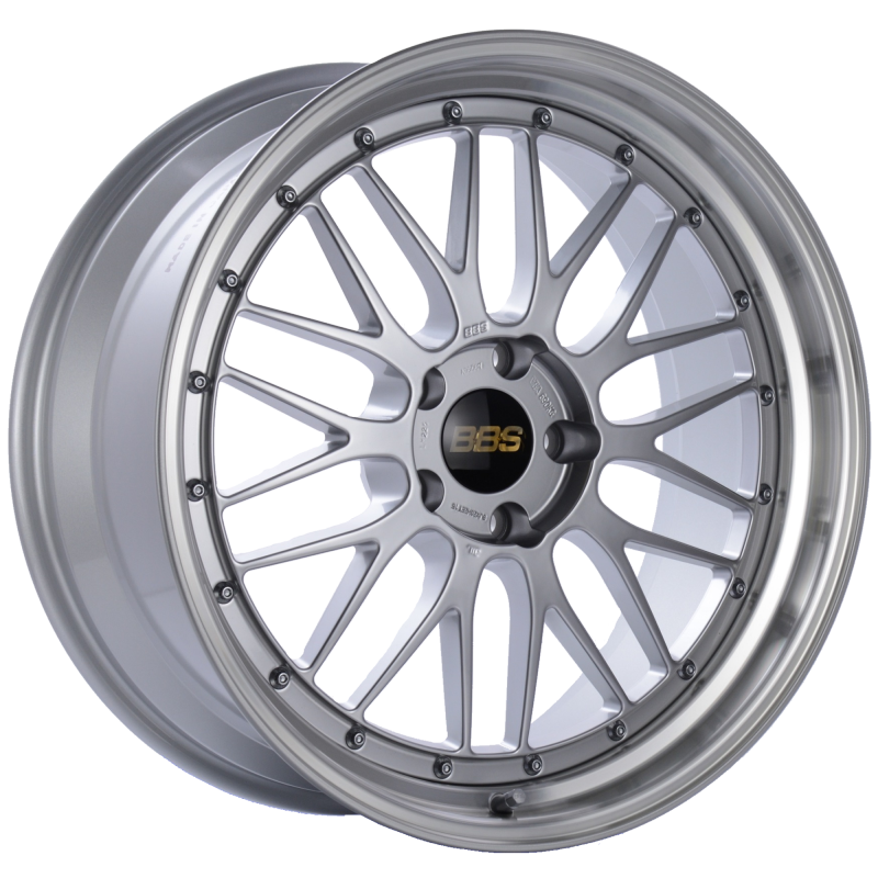 BBS LM 20x8.5 5x120 ET32 Diamond Silver Center Diamond Cut Lip Wheel -82mm PFS/Clip Required - LM229DSPK