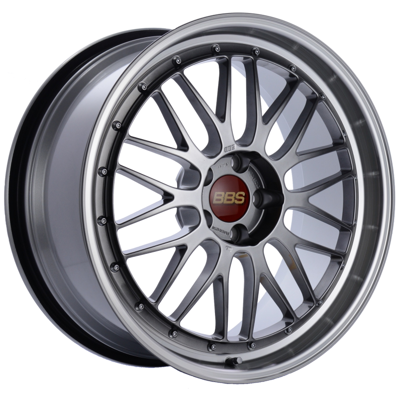 BBS LM 20x9.5 5x114.3 ET40 CB66 Diamond Black Center Diamond Cut Lip Wheel - LM238DBPK