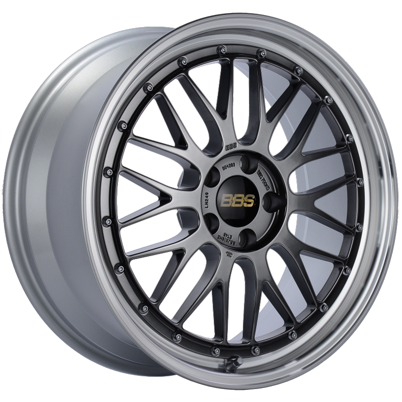 BBS LM 19x8.5 5x112 ET48 Diamond Black Center Diamond Cut Lip Wheel -82mm PFS/Clip Required - LM249DBPK