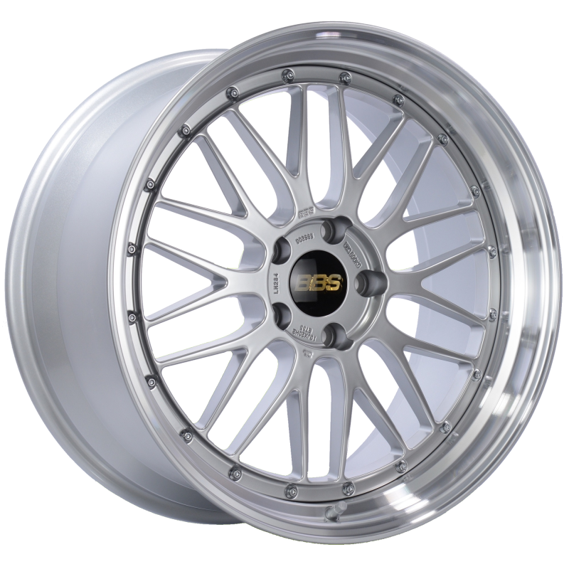 BBS LM 20x10 5x120 ET33 Diamond Silver Center Diamond Cut Lip Wheel -82mm PFS/Clip Required - LM284DSPK