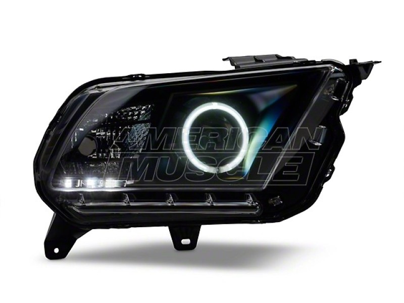 Raxiom 10-12 Ford Mustang w/ Headlights CCFL Halo Projector Headlights- Black Housing (Clear Lens) - 101685