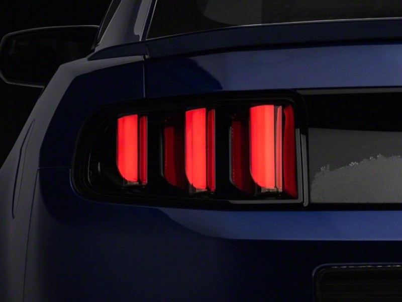 Raxiom 13-14 Ford Mustang Vector V2 Tail Lights- Black Housing (Clear Lens) - 408606