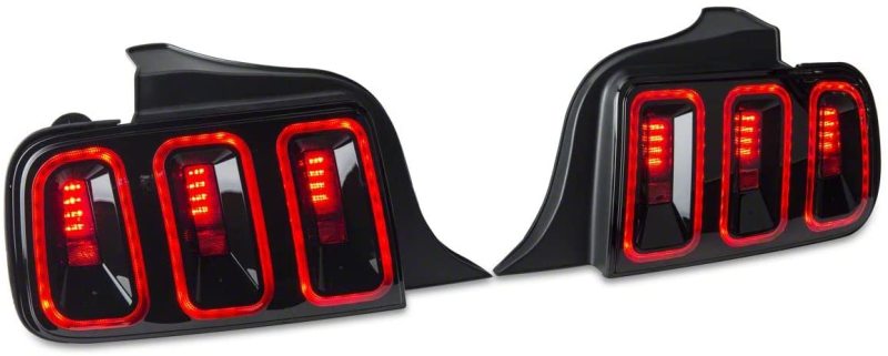 Raxiom 05-09 Ford Mustang Gen5 Tail Lights- Black Housing (Smoked Lens) - 49169