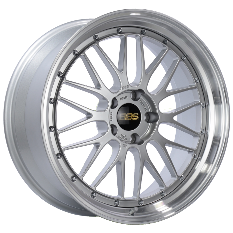 BBS LM 20x9 5x120 ET20 Diamond Silver Center Diamond Cut Lip Wheel -82mm PFS/Clip Required - LM283DSPK