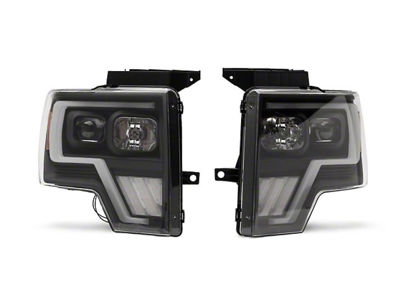 Raxiom 09-14 Ford F-150 G4 Projector Headlights- Black Housing (Clear Lens) - T544003