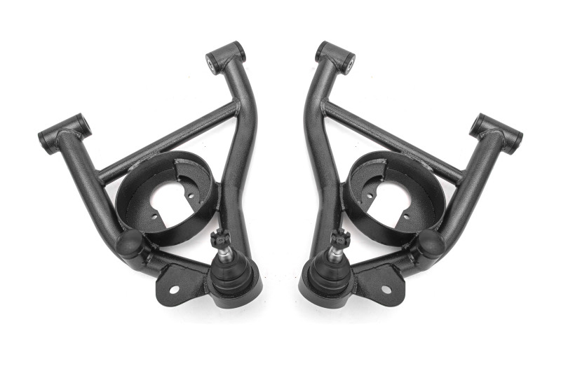 BMR 82-92 F-Body A-arms Lower DOM, Non-adj Delrin Bushings Spring Pocket - Black Hammertone - AAL331H