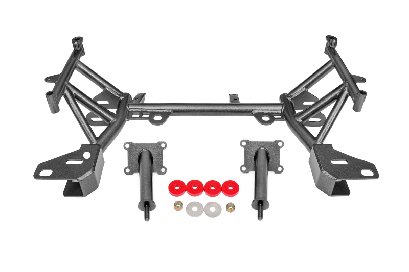 BMR 93-02 4th Gen F-Body K-member Low Mount Turbo LS1 Motor Mounts Pinto Mounts - Black Hammertone - KM349H