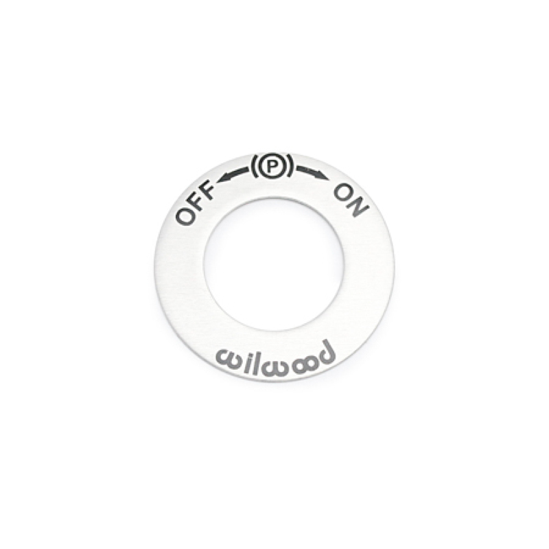 Wilwood ON/OFF Switch EPB Sticker ALUM .87 IDx - 400-15730