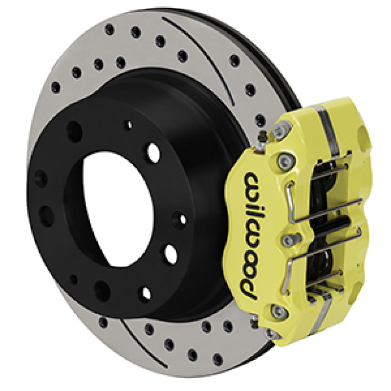 Wilwood 69-83 Porsche 911 Narrow Dynapro-P Radial Rear Brake Kit - Yellow Powder Coat Caliper - 140-16680-DY