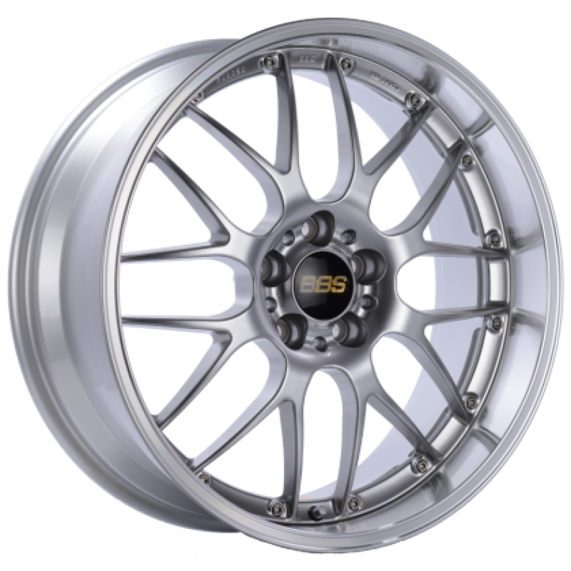 BBS RS-GT 18x8 5x112 ET35 Diamond Silver Center Diamond Cut Lip Wheel - 82mm PFS Required - RS910EDSPK