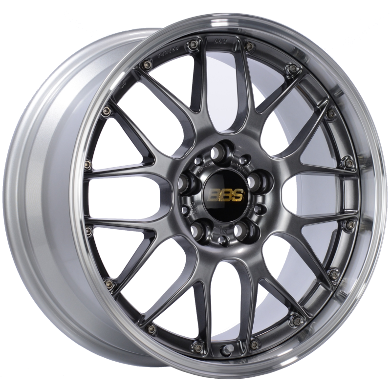 BBS RS-GT 19x8.5 5x114.3 ET30 Diamond Black Center Diamond Cut Lip Wheel -82mm PFS/Clip Required - RS920HDBPK